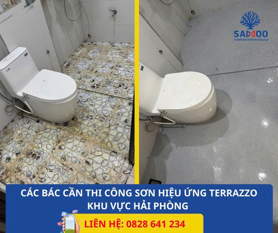 Hướng dẫn thi công & Mẹo chọn Sơn Hiệu Ứng Terrazzo (Tập trung hướng dẫn thực tế)