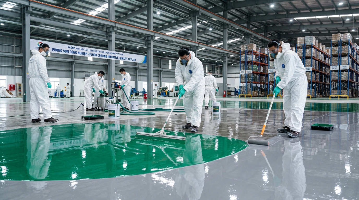 Sơn Epoxy Xưởng, Nhà Máy